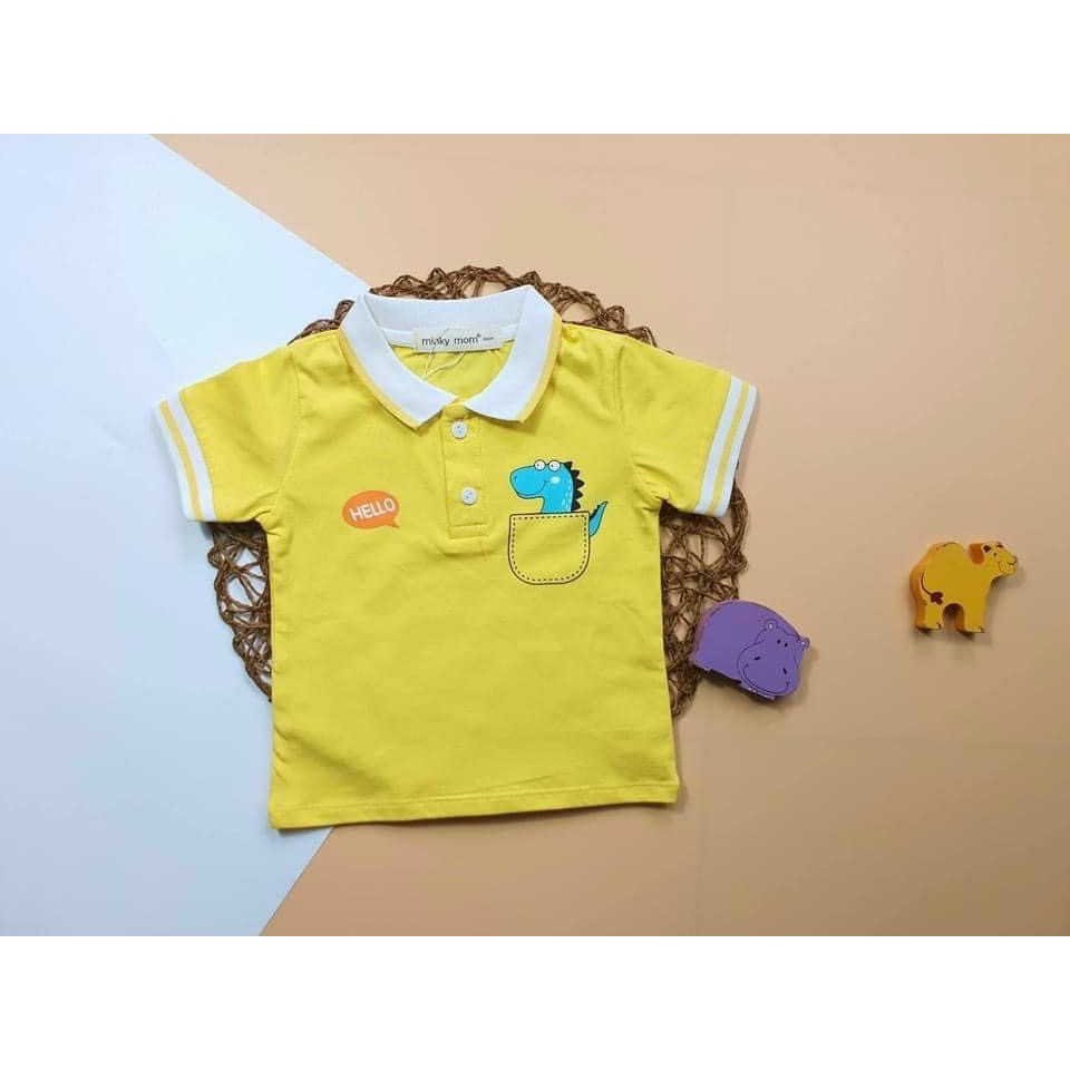 Áo Polo cộc tay cho bé  Áo cotton cổ bẻ Polo cho bé trai bé gái  Quần áo trẻ em