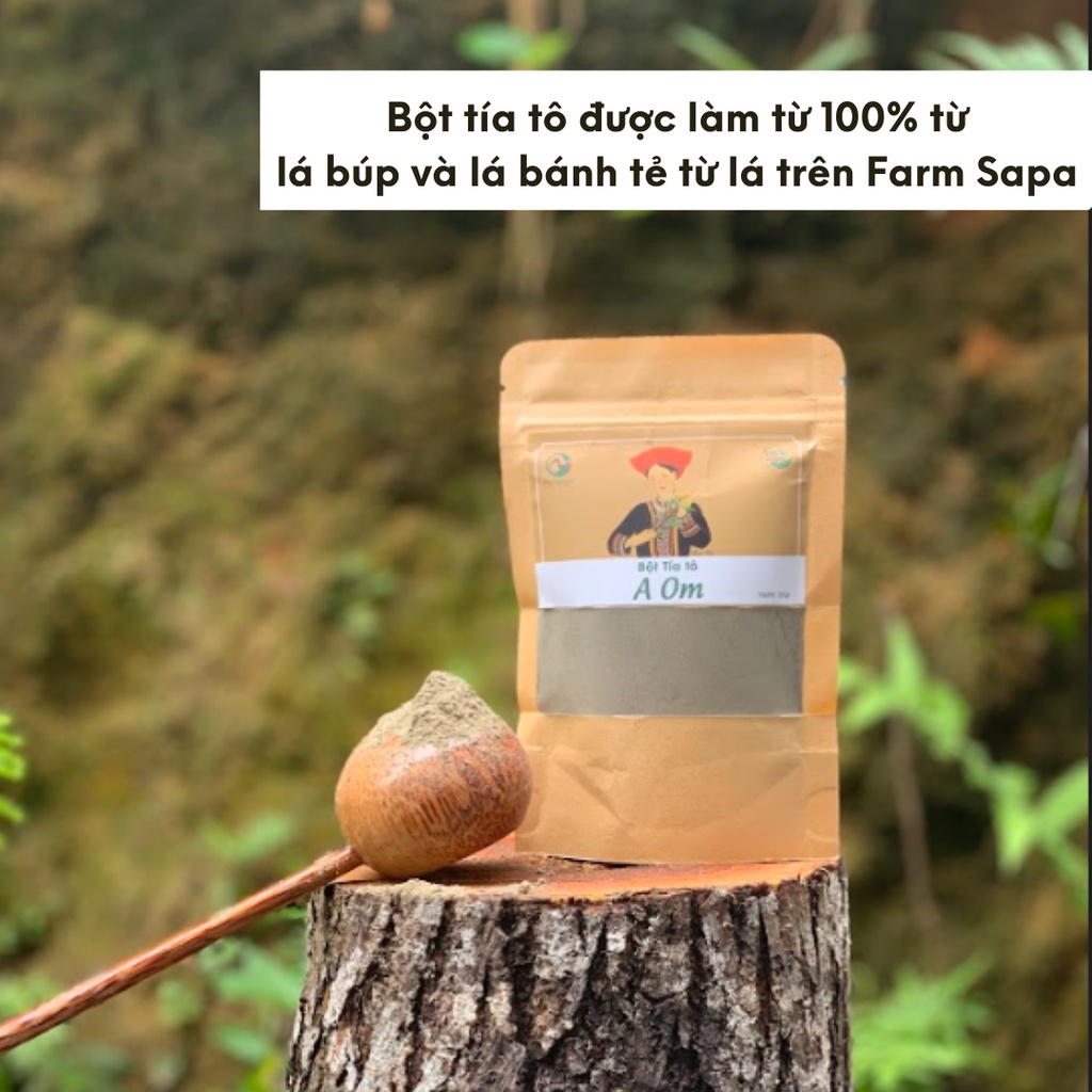 Bột Tía Tô Tím Đắp Mặt Nạ A OM Natural Sấy Lạnh 100% Giúp Sáng Da, Giảm Thâm Nám 50g