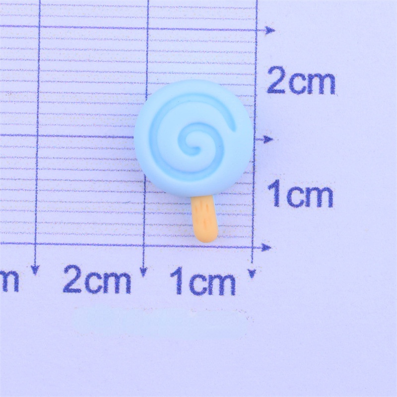 Bộ 10 Cây Keo Dán Trang Trí Điện Thoại Hình Kẹo Mút Mini Màu Cầu Vồng DIY