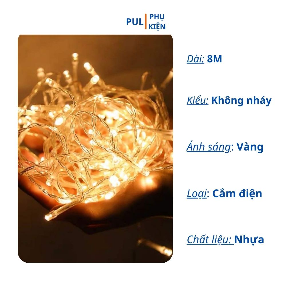 Cây thông noel 1m2 mini để bàn kèm đèn led vàng lung linh, ngôi sao đỉnh và dây kim tuyến trang trí noel xinh xắn