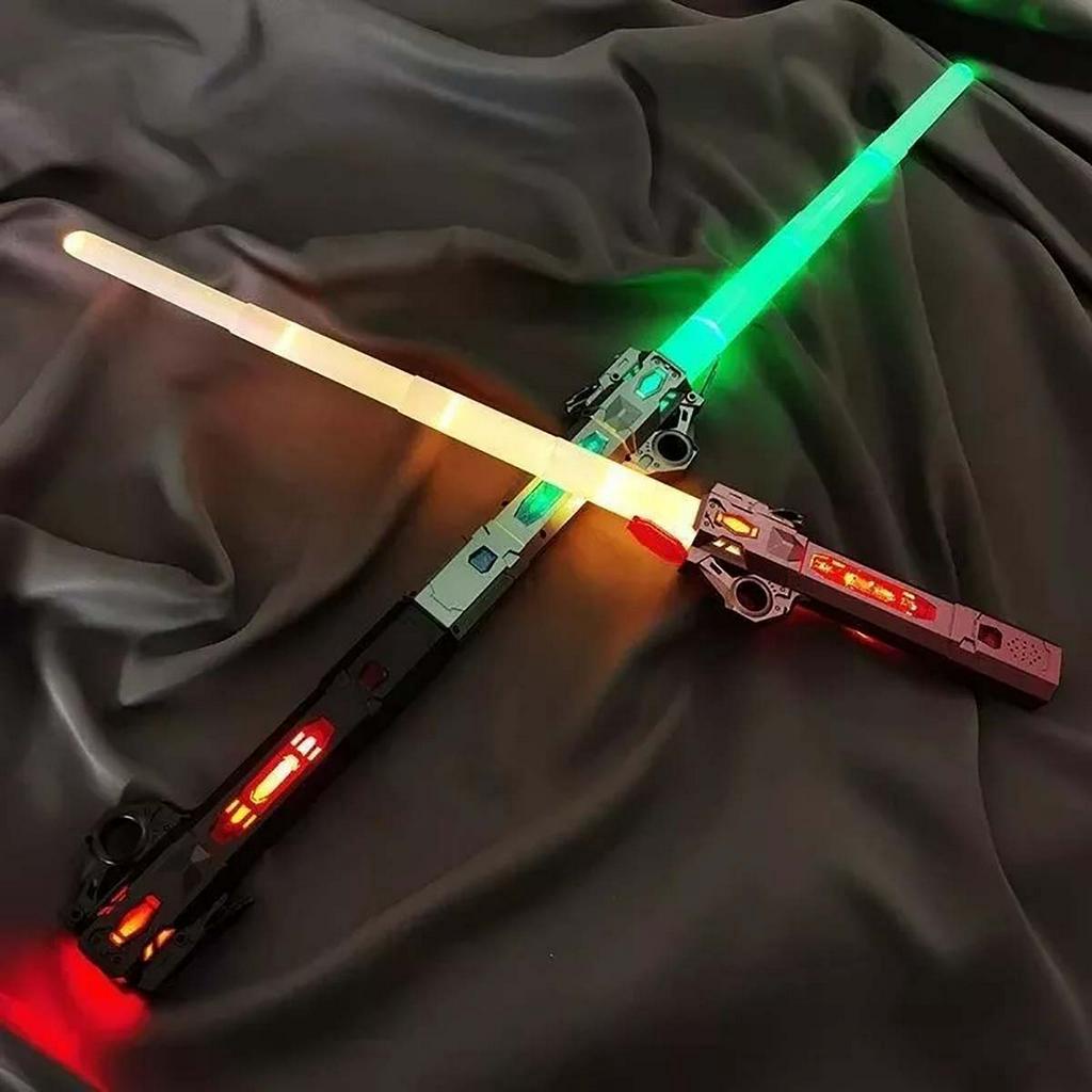 Kiếm Lazer Ánh Sáng Phiên Bản Mới Lightsaber Ghép Đôi Sạc Pin TypeC Mix Màu Cháy Phố Phiên Bản Mới Có Thể Thu Ngắn