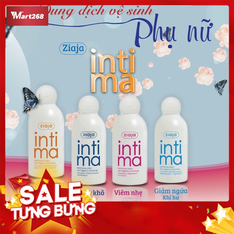 Dung Dịch Vệ Sinh Intima Ziaja 200ml Giúp Làm Sạch Sâu, Dưỡng Ẩm Cho Da