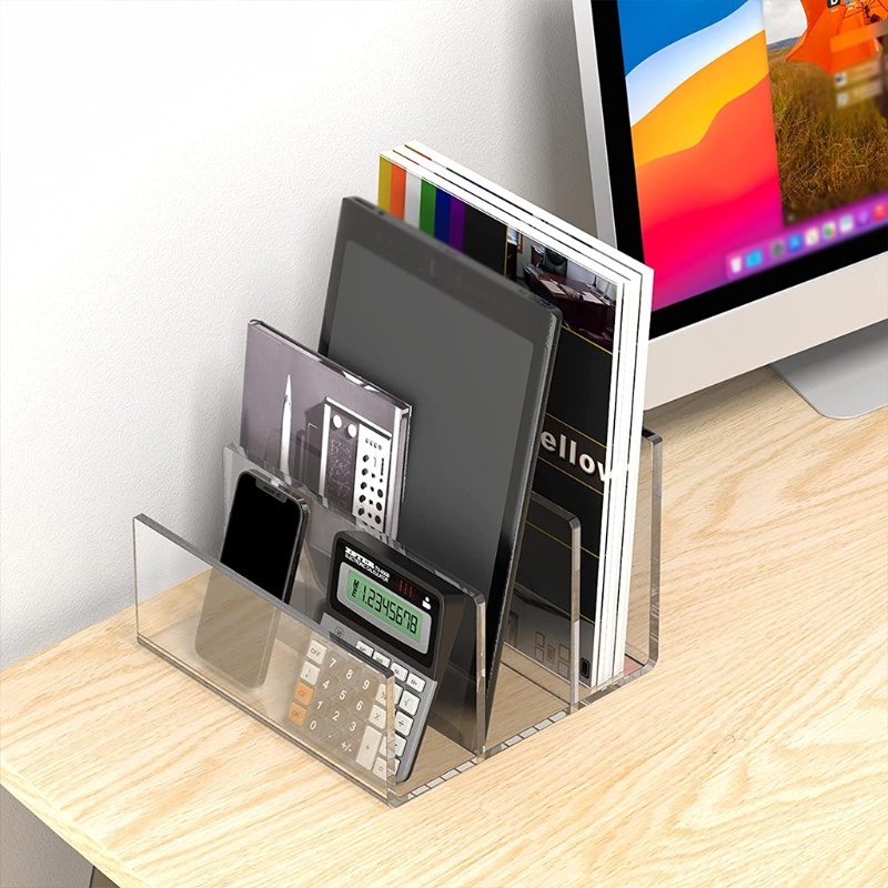 Wer 1 Khay Đựng Tài Liệu / Sách Bằng Acrylic Trong Suốt Sành Điệu