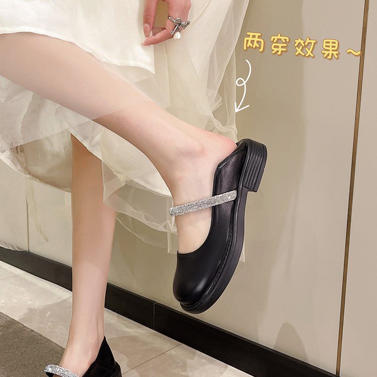 Giày búp bê quai ngang đính đá tiểu thư POCI 183