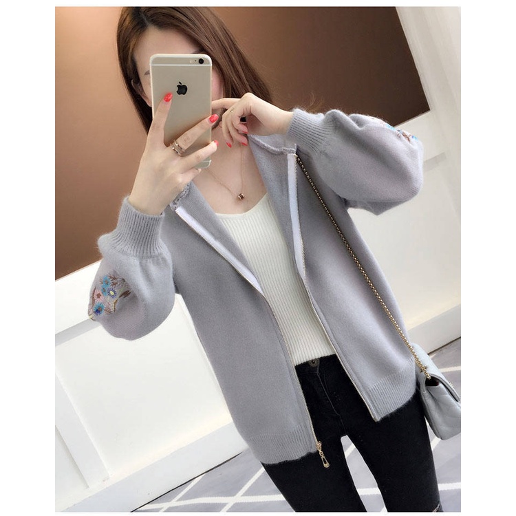 Áo Khoác Nữ Dài Tay Có Mũ Thời Trang Hàn