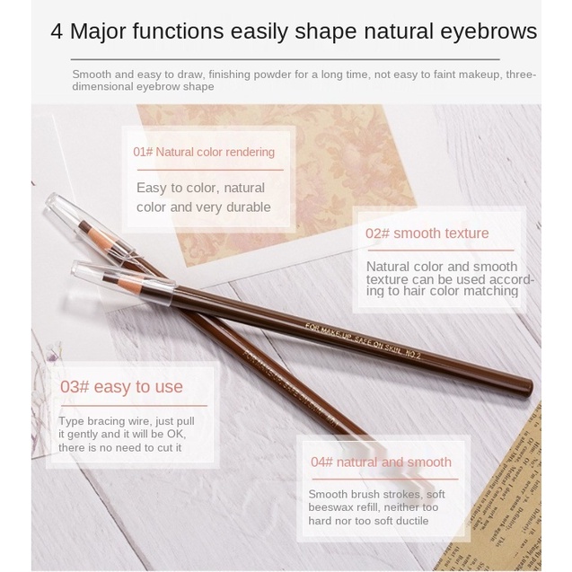 Bút Kẻ Chân Mày Chống Thấm Nước Và Mồ Hôi Không Phai Màu Chất Lượng Cao Hengsi 1818