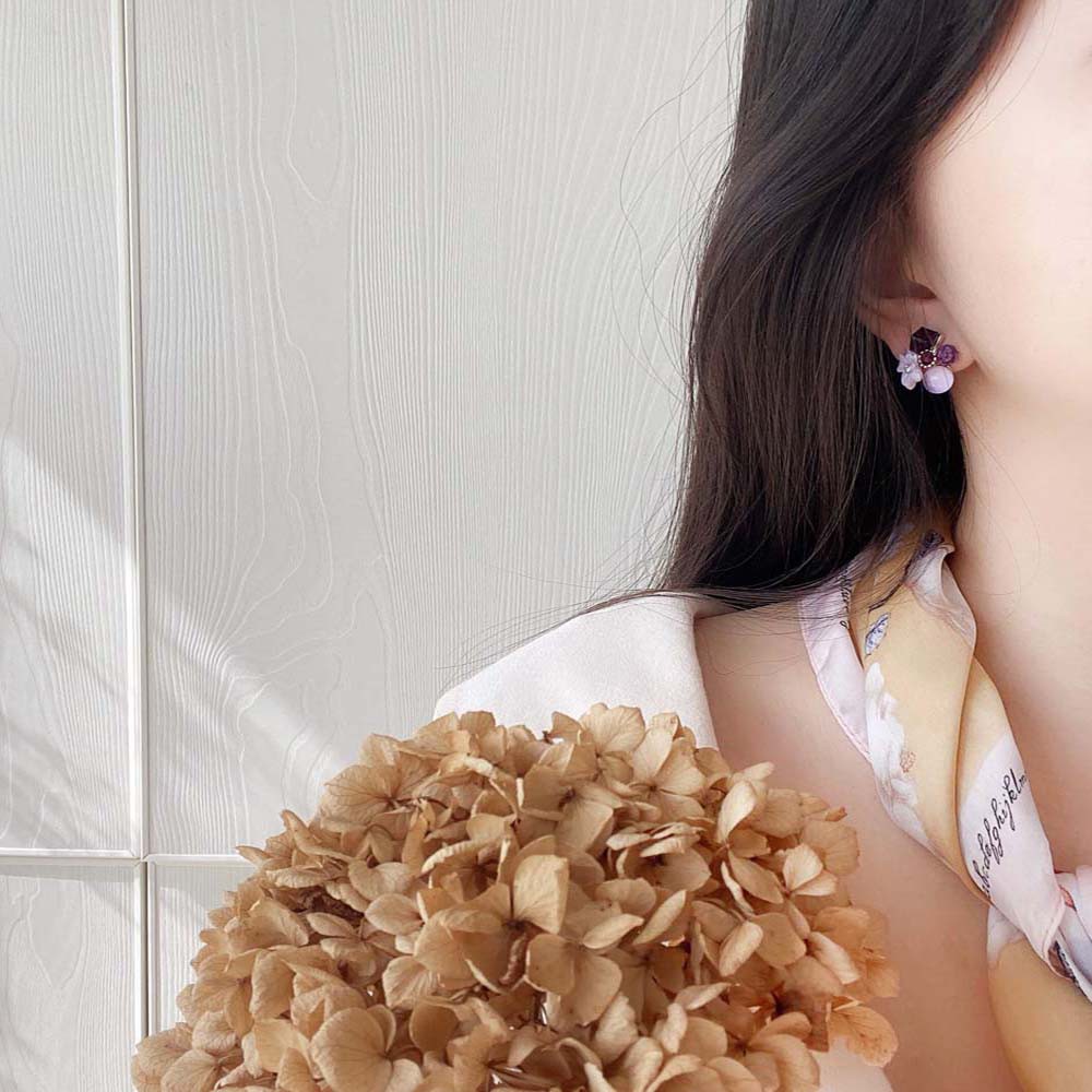 Khuyên Tai Nữ Trang Tạo Hình Độc Đáo Chất Liệu Resin 925