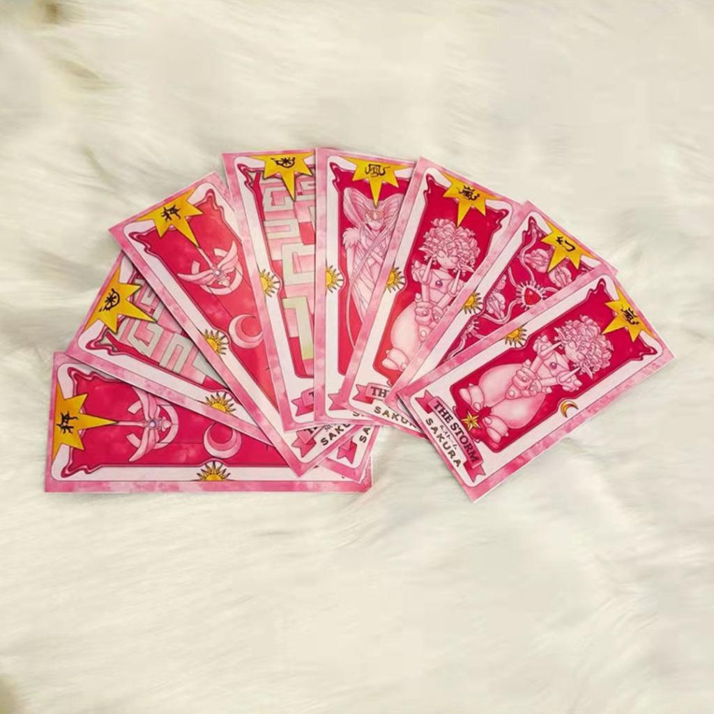Thẻ Laser Acrylic Xoay Thần Kỳ Hình Anime Sakura Thủ Lĩnh Thẻ Bài