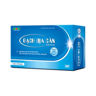 BẠCH ĐỊA CĂN - Hose Pluss - Giảm đau nhức đầu nhanh, cảm cúm, mỏi mệt, háo khát, nóng sốt (5 vỉ x 10 viên nén)