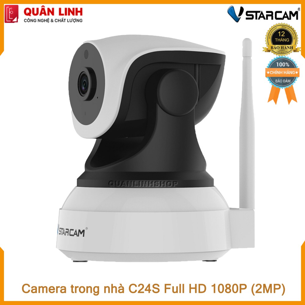 Combo Camera Wifi IP Vstarcam C24s Full HD 1080P kèm thẻ nhớ