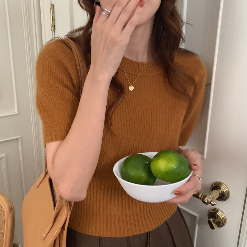 Áo len ngắn tay phong cách Hàn Quốc | BigBuy360 - bigbuy360.vn