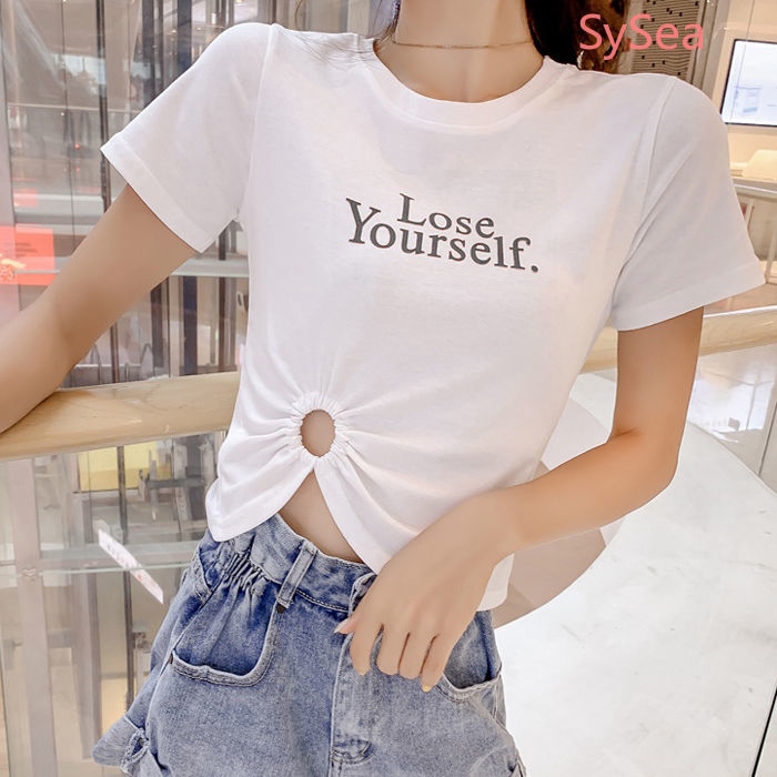 Áo Thun Cotton Ngắn Tay Thời Trang Hàn Quốc Cho Nữ