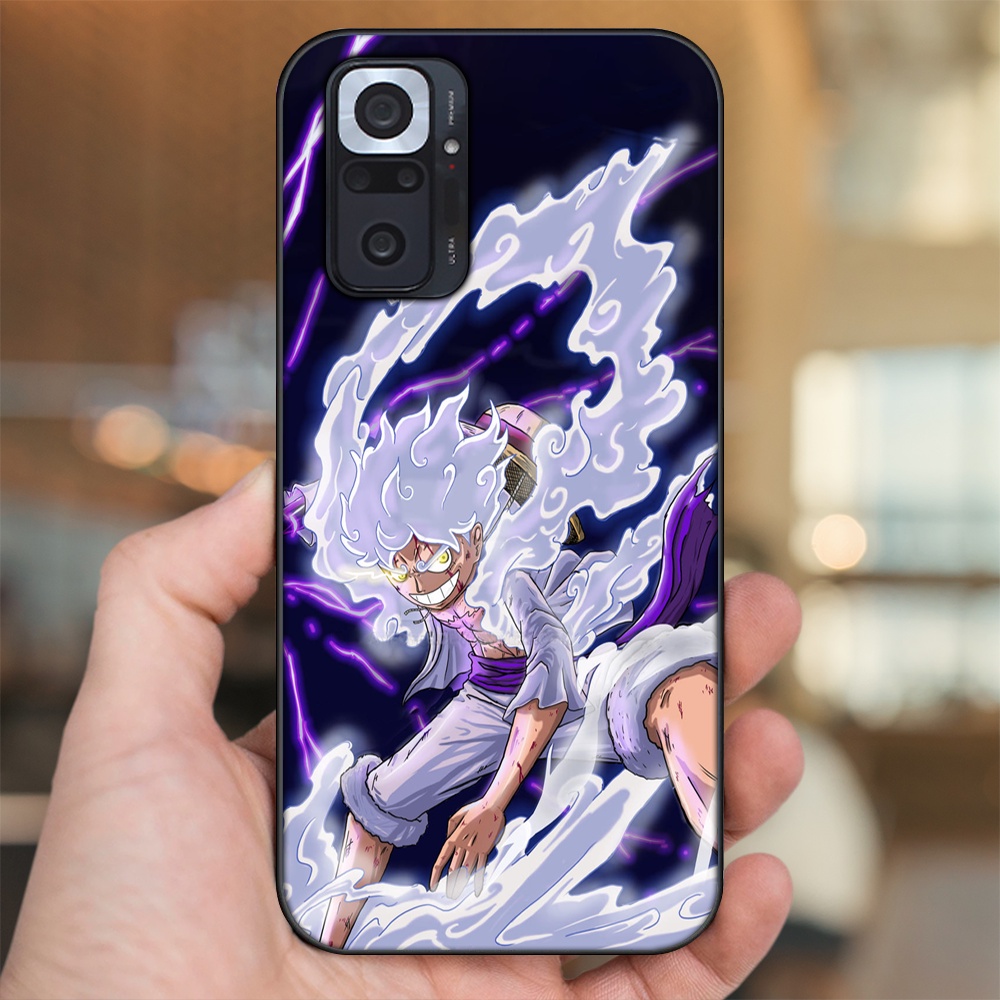 Ốp lưng Xiaomi Redmi Note 10 Pro viền đen in hình Luffy One Piece