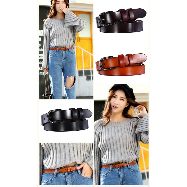 Thắt lưng da bò 115cm sang trọng cho nữ