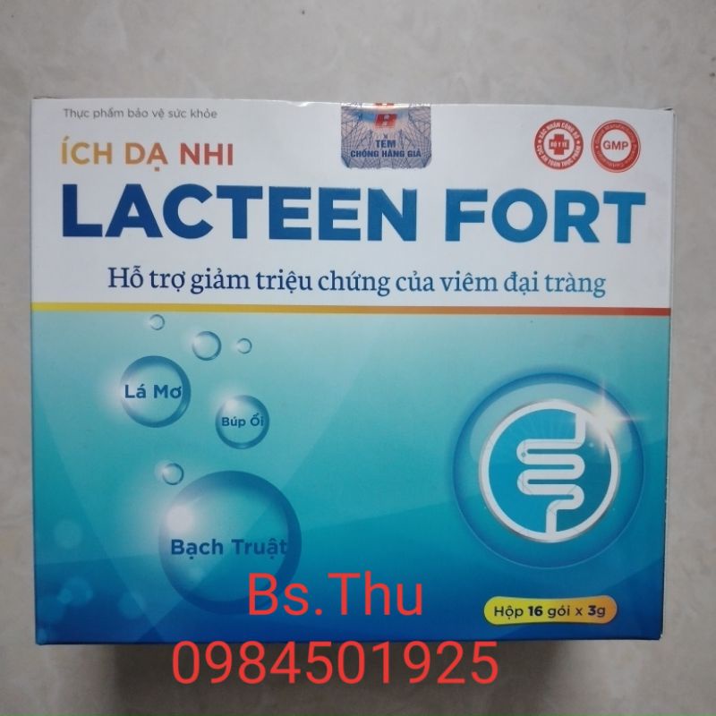 Ích dạ nhi Lacteen fort - hỗ trợ giảm triệu chứng của viêm đại tràng, dùng được cho trẻ dưới 1 tuổi (hộp 16 gói)