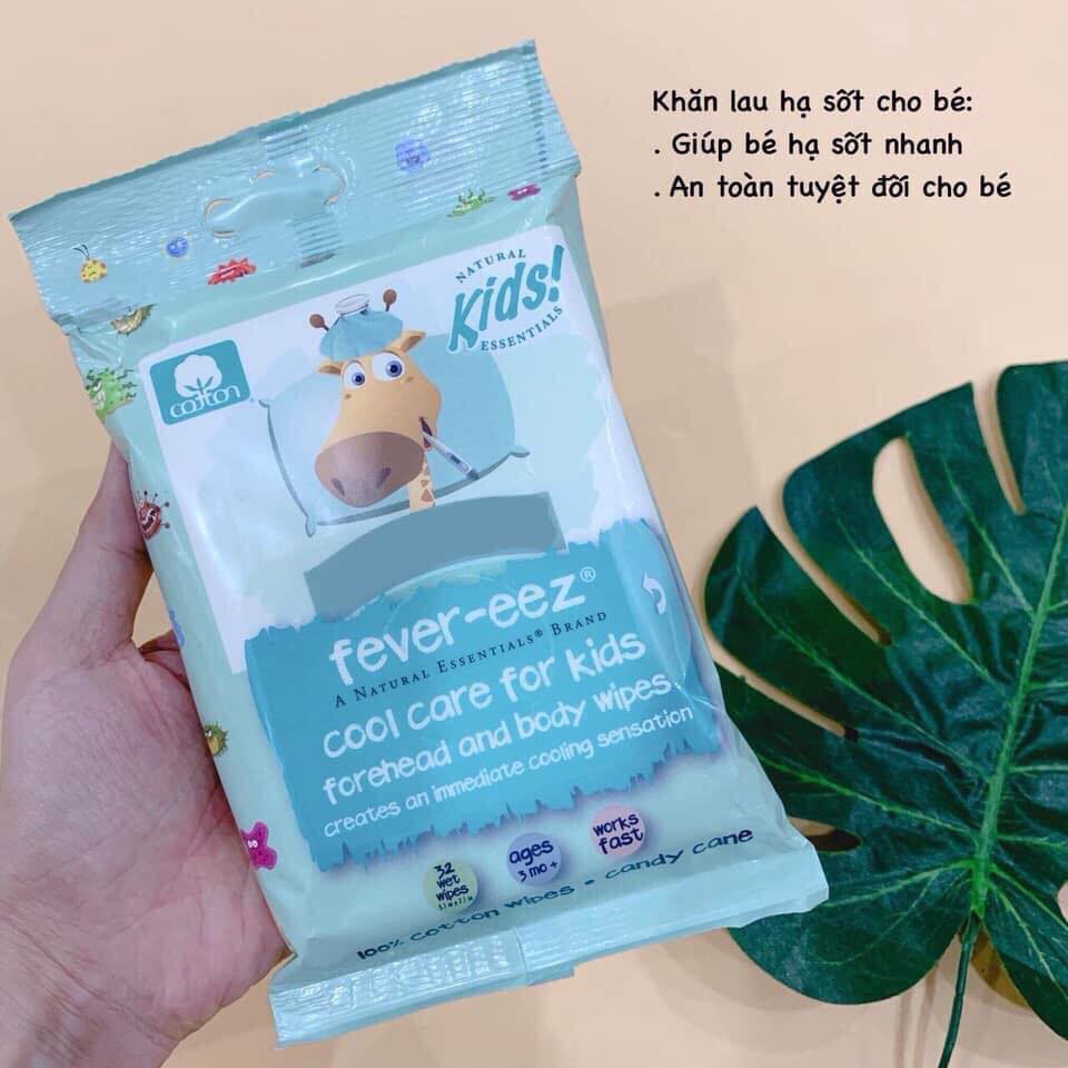 GIẤY LAU HẠ SỐT FEVER-EEZ DÀNH CHO BÉ