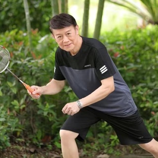 Bộ thể thao nam trung niên cộc tay mùa hè cao cấp siêu mát