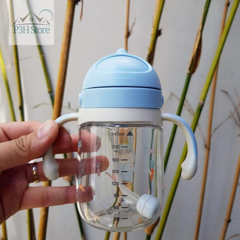 Bình tập uống Lock&Lock Todder Bottle dung tích 240ml , 350ml cho bé bằng nhựa tritan có ống hút ABF680 ABF682