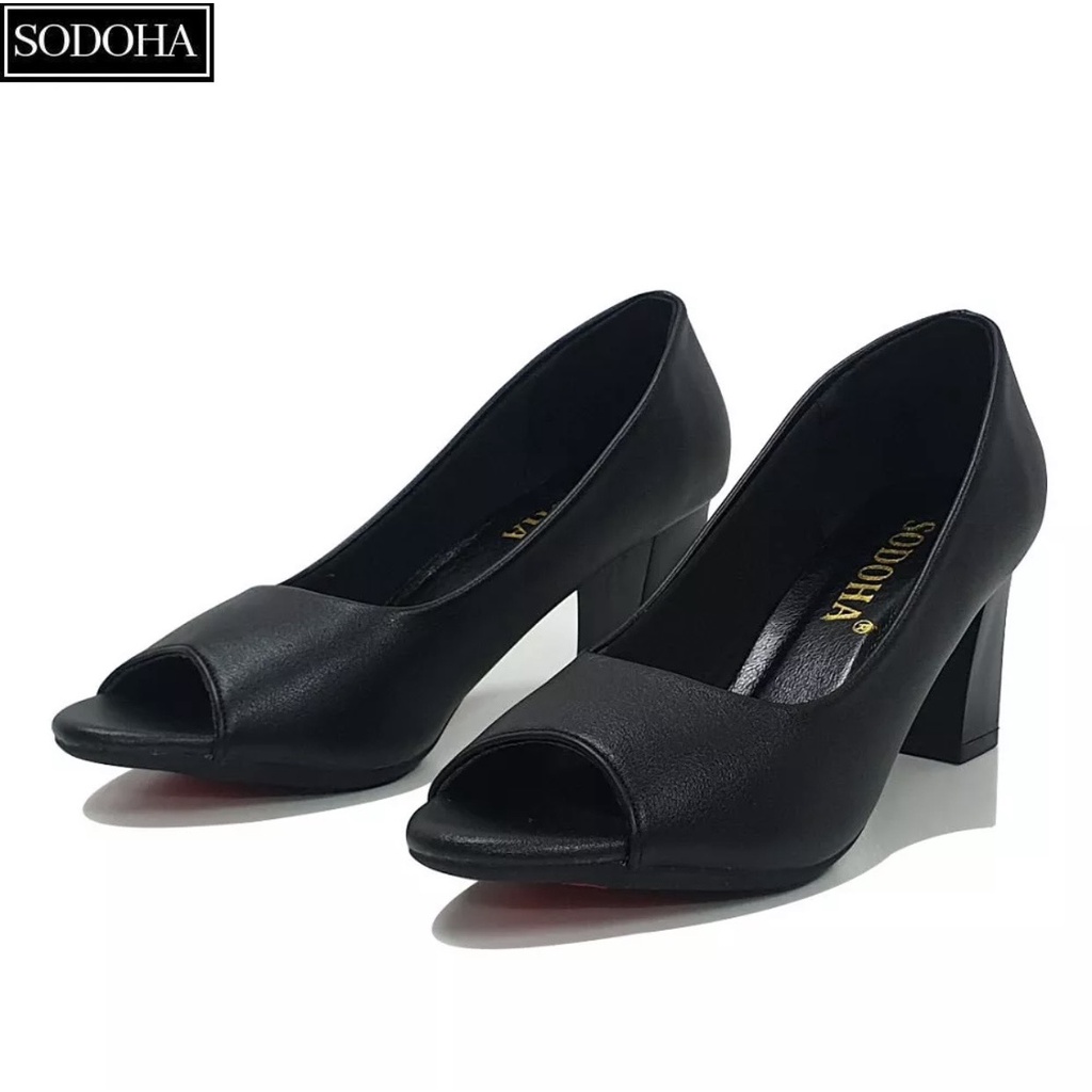 Giày Nữ , Giày Cao Gót Nữ SODOHA Hở Mũi HM7C Đế Cao 7 cm