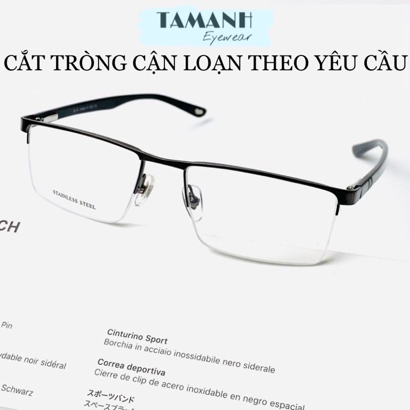 Gọng kính nam nữ TAMANHEYEWEAR cao cấp mắt xẻ cước lắp mắt cận và viễn