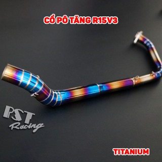 Cổ pô R15V3 Titanium cao cấp lắp đặt cho pô độ