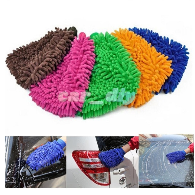 Găng Tay Rửa Xe Hơi / Xe Máy Bằng Sợi Nhỏ