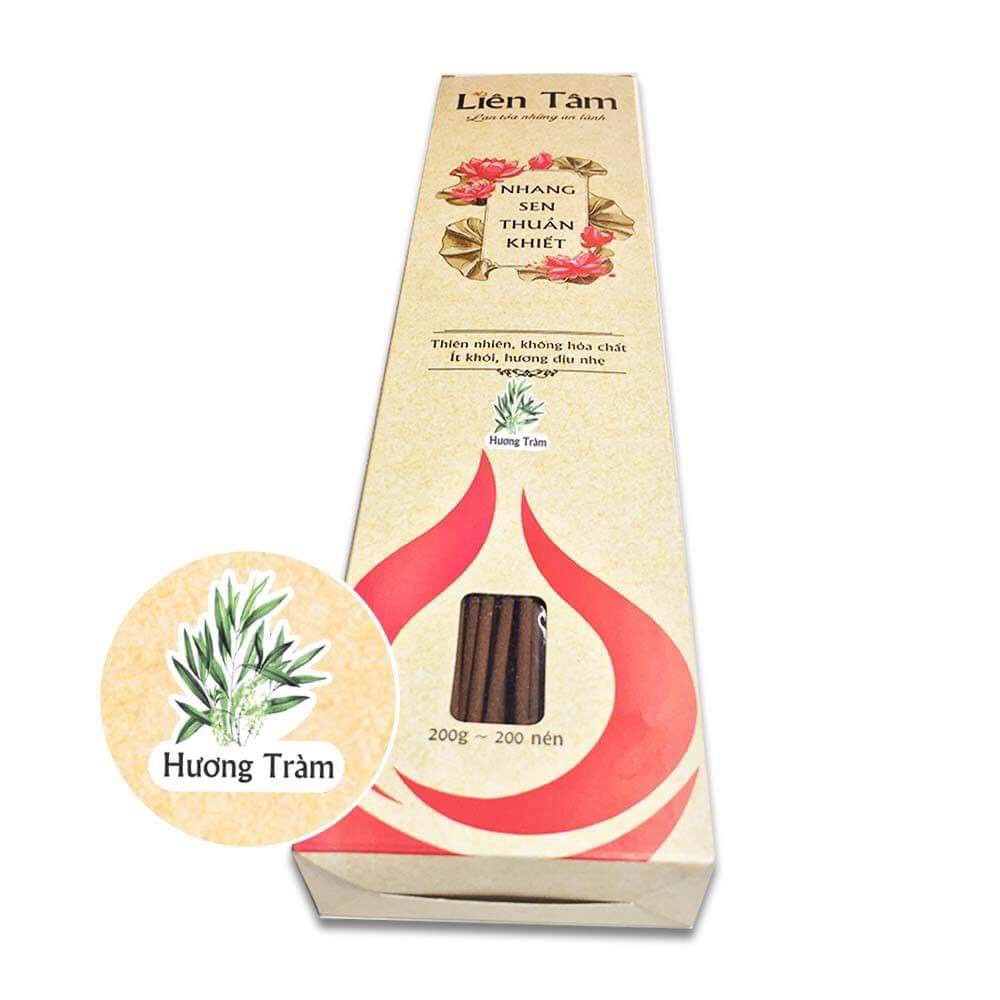 NHANG SẠCH SEN THƯƠNG HIỆU LIÊN TÂM 30cm - HƯƠNG TRÀM  HỘP 160 HOẶC 200 CÂY