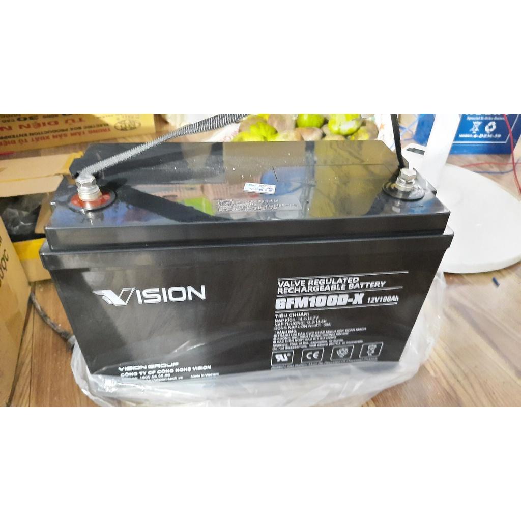 Bình Ắc quy Vision 6FM100D-X 12V-100Ah