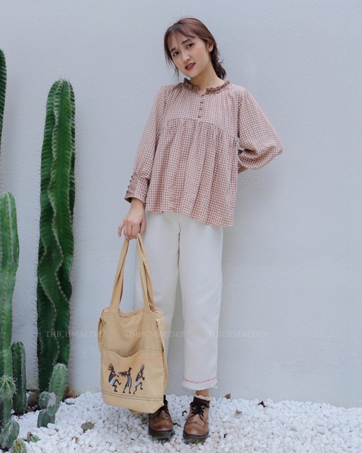 Áo Lady chất liệu Xô Cotton