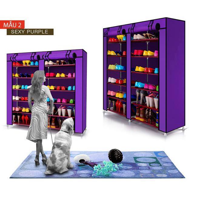 (Free ship) Tủ giầy 2 buồng 12 ngăn cao cấp