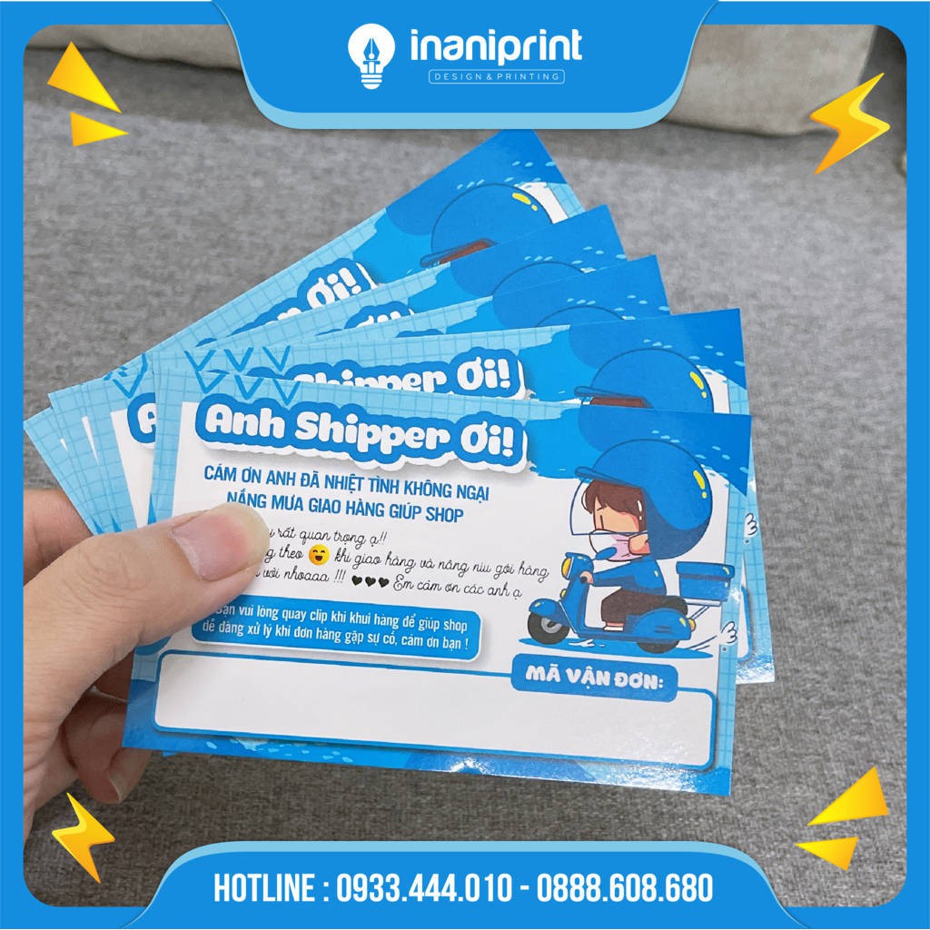 Decal giấy tem nhãn cám ơn shipper đẹp giá rẻ - MS: 022