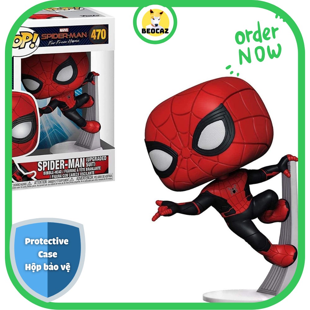 [Ship Hỏa Tốc] [Tặng Hộp Bảo Vệ] [Chính hãng] Mô hình Funko Pop Marvel Người Nhện xa nhà Spider Man No.470