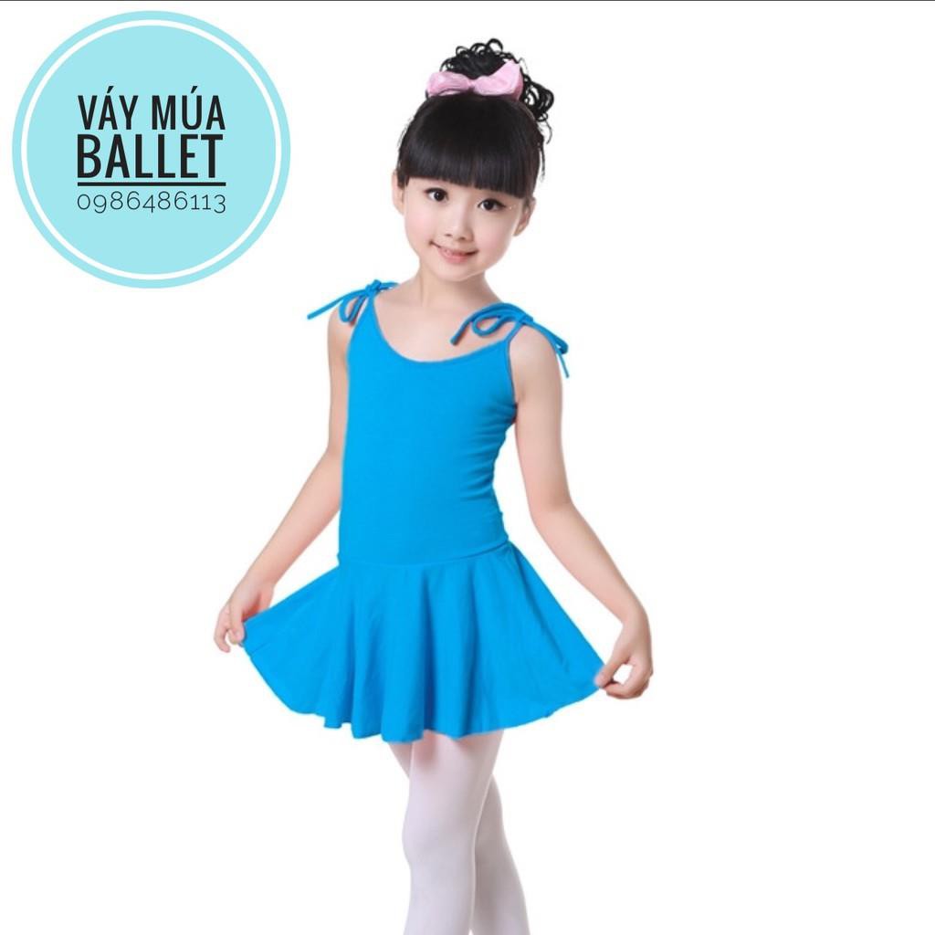 Ballet bộ tập tico hai dây trẻ em cotton