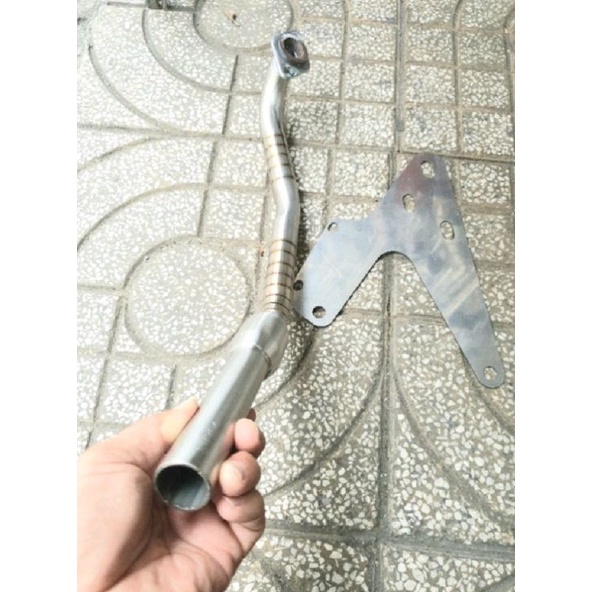 cổ pô scoopy gắn pô 4 road, có kèm bát.