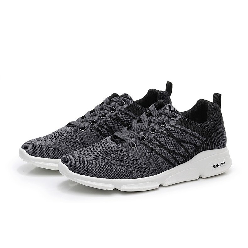Giày Nam Sneaker Thể Thao SPISO A07 giày tập -đi chơi màu xám đế êm chân