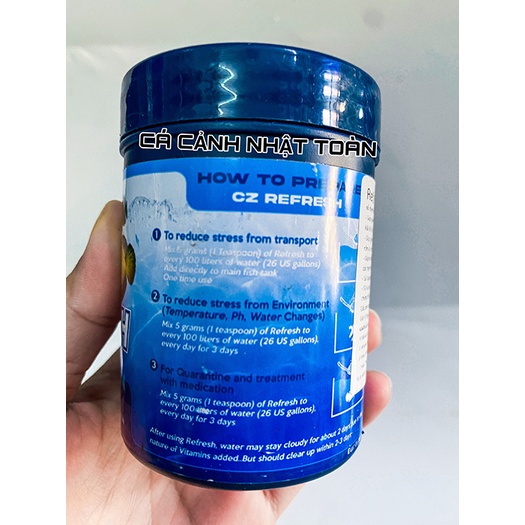 VITAMIN REFRESH CZ THÁI LAN 100G CHỐNG STRESS CHO CÁ CẢNH
