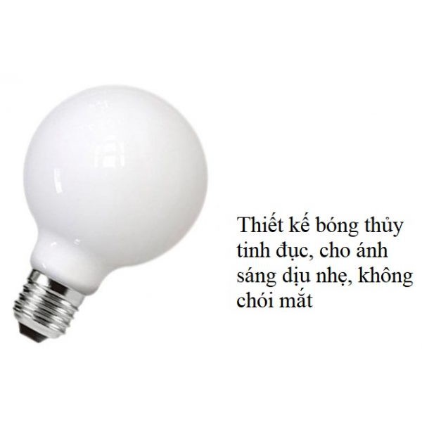 Bóng đèn Led thủy tinh đục G80 7w đui E27 HL Lighting