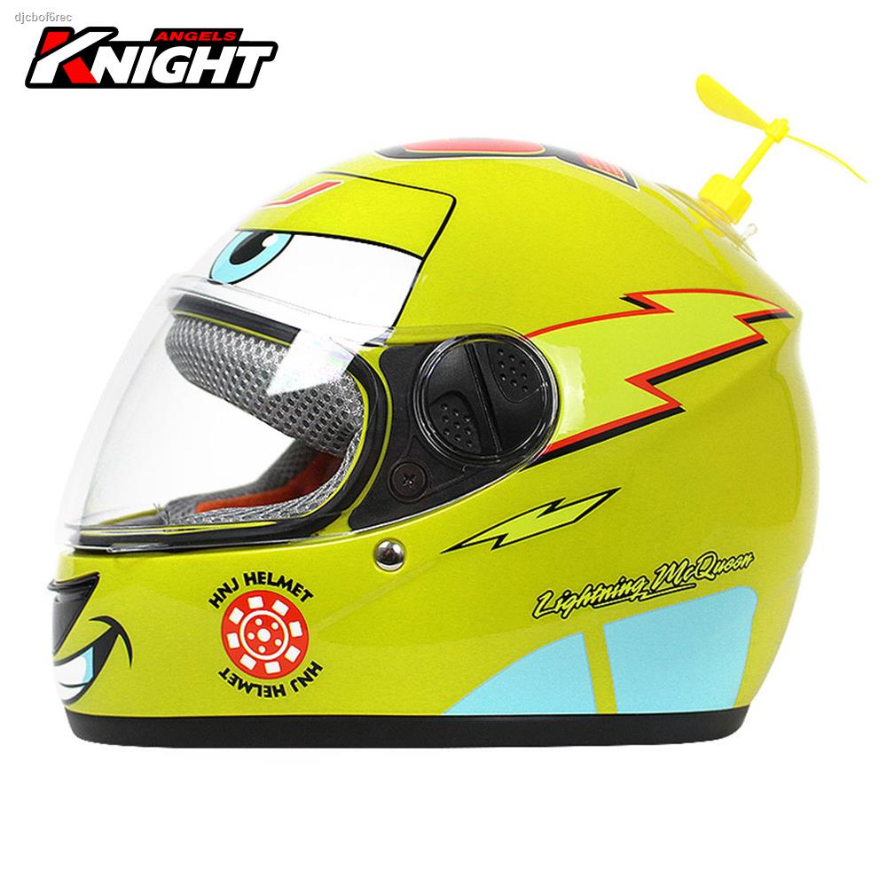 Chống gió✽▪Mũ bảo hiểm trẻ em màu vàng Mũ bảo hiểm đi xe máy Capacete Moto Winter Kids Full Face Riding Motocross Mũ bảo