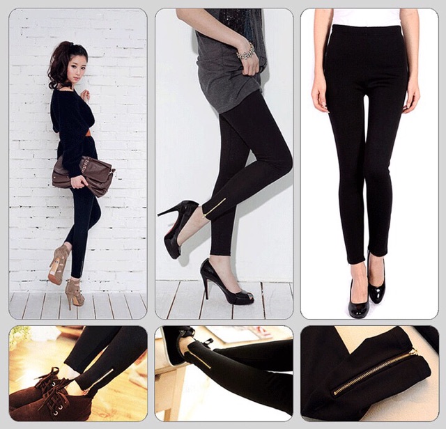 Quần legging nữ Navi có khoá kéo