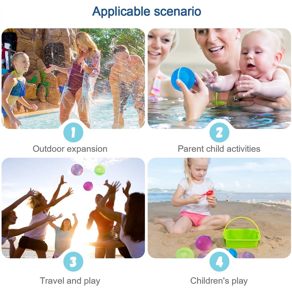 Bong Bóng Nước Nam Châm Silicone Trẻ Em Có Thể Tái Sử Dụng Cho Trò Chơi Chiến đấu Dưới Nước