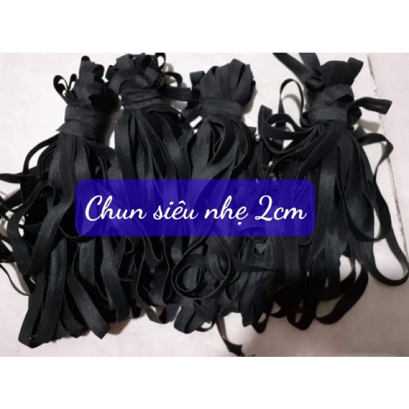 5m chun siêu nhẹ may cạp quần chíp/ băng đô vải/ chun sơ sinh/ may bo eo áo váy [NOON FASHION]