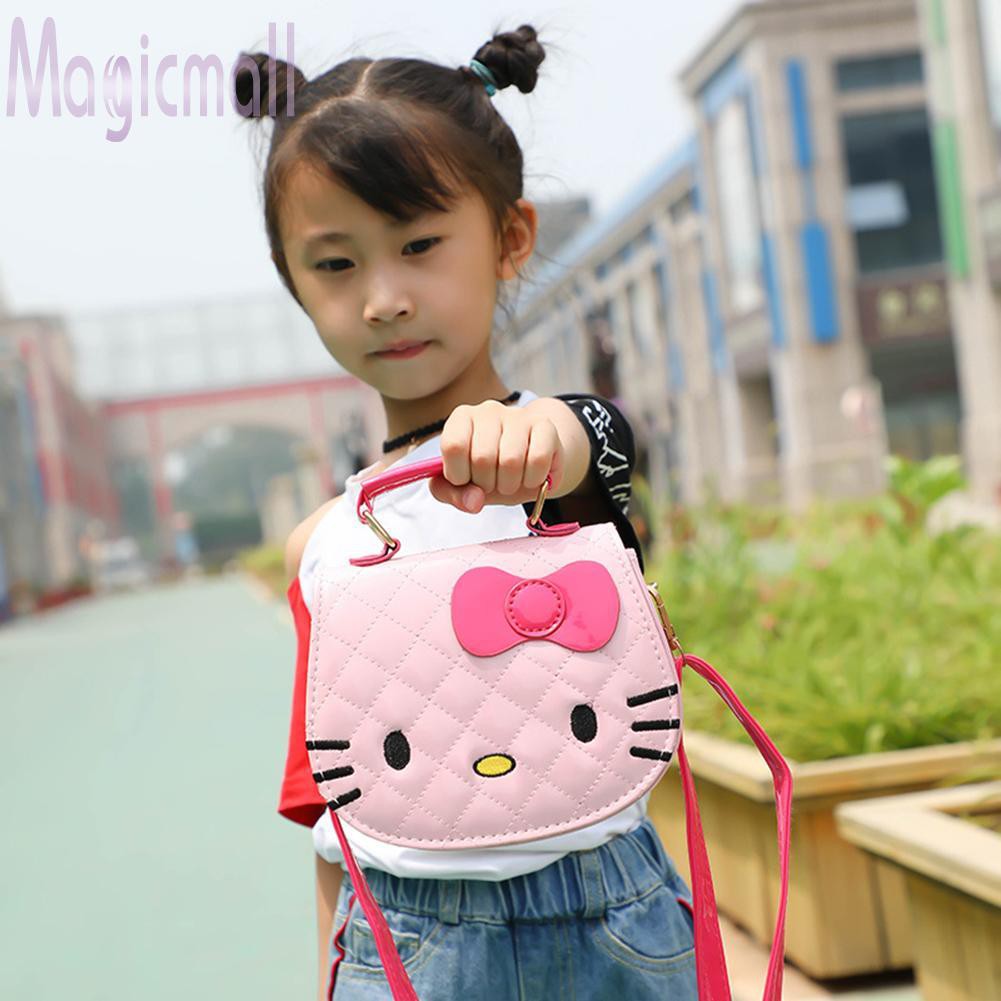 Túi đeo chéo da PU hình Kitty xinh xắn cho bé gái