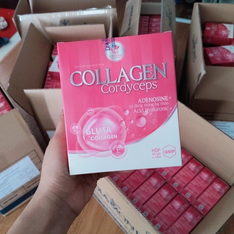 Nước uống trắng da mờ nám Collagen Cordyceps viện Hàn Lâm KHCNVN