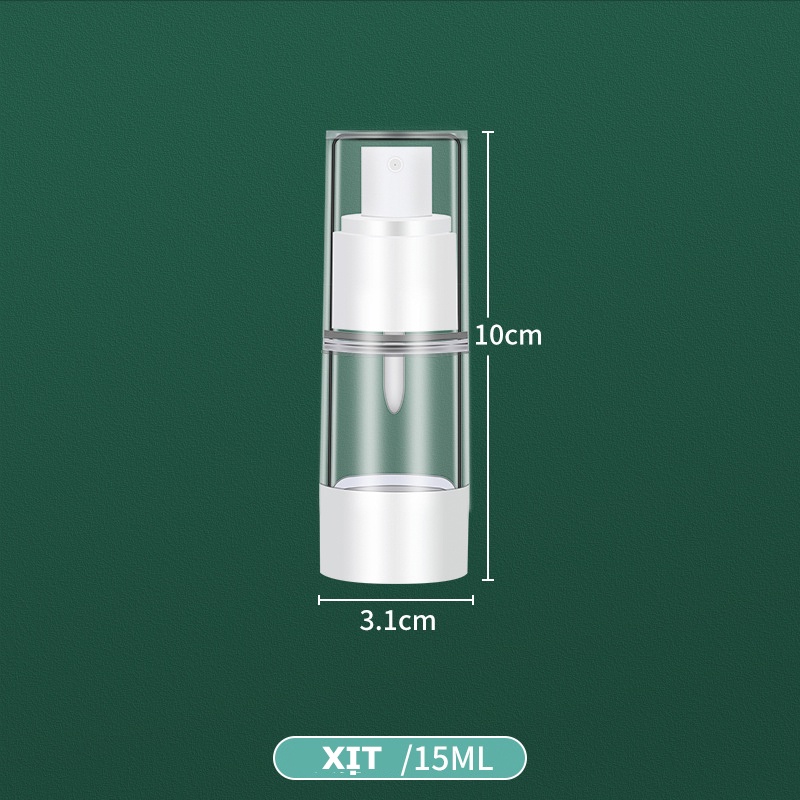 Chai chiết mỹ phầm du lịch dạng XỊT / NHẤN dung tích 5/15ml tiện lợi