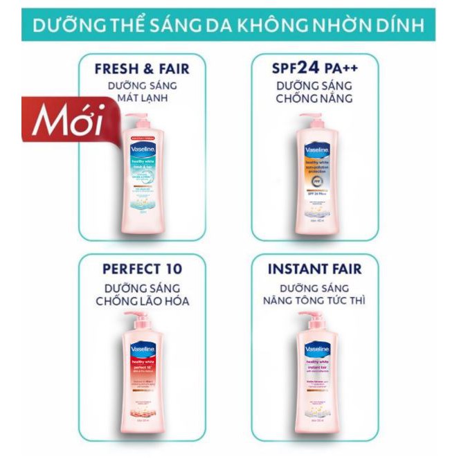 Sữa dưỡng thể trắng da Vaseline (chai 350ml/400ml