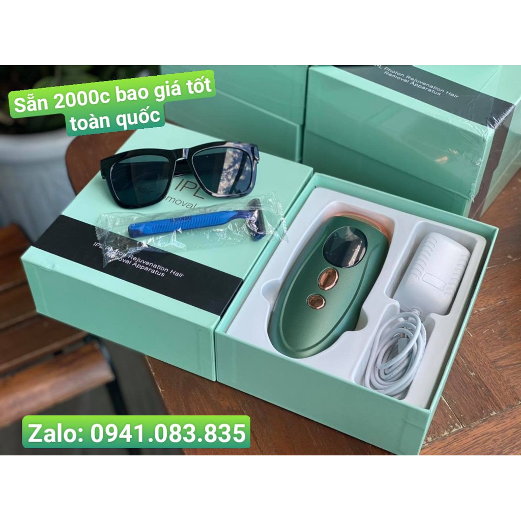 (Chính Hãng) Máy Triệt Lông Mini IPL Vĩnh Viễn Tại Nhà - Tặng Kèm Gel, Kính, Dao Cạo