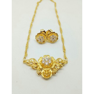 BỘ TRANG SỨC NỮ MẠ VÀNG 24K HOA MAI