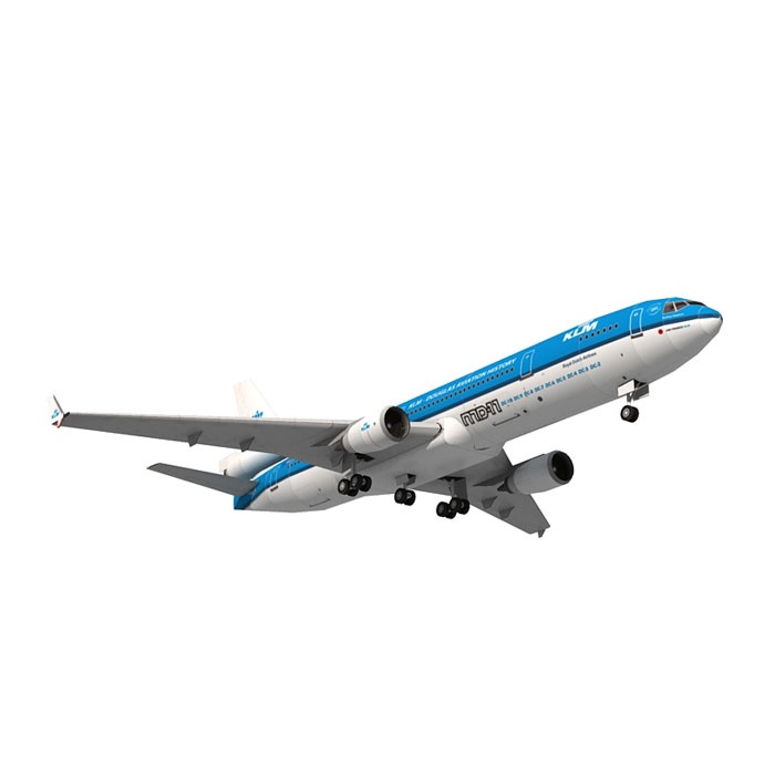 Mô hình giấy 3D máy bay KLM MD-11 tỉ lệ 1/100