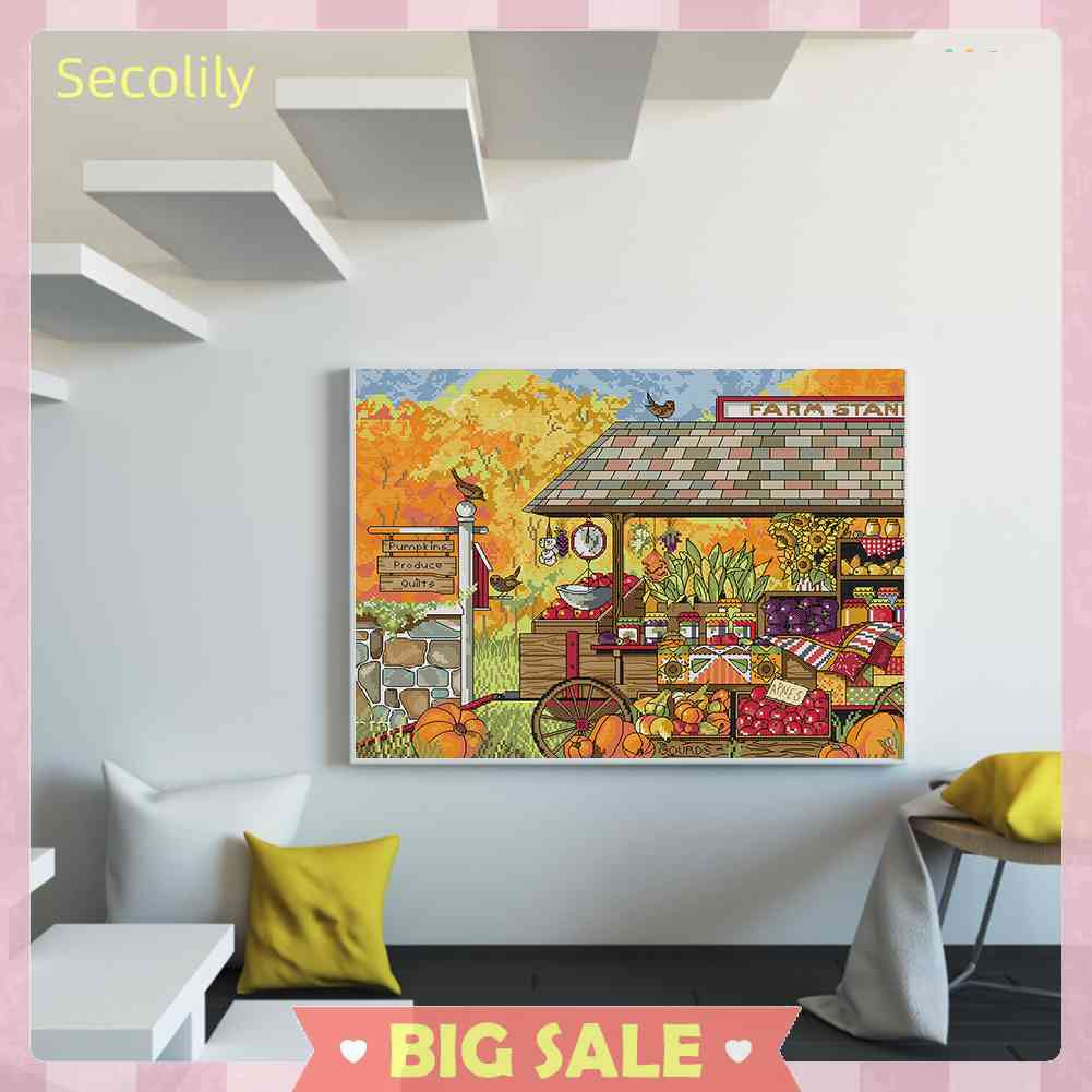 Seco Bộ Tranh Thêu Chữ Thập 14CT 2 Sợi Cotton