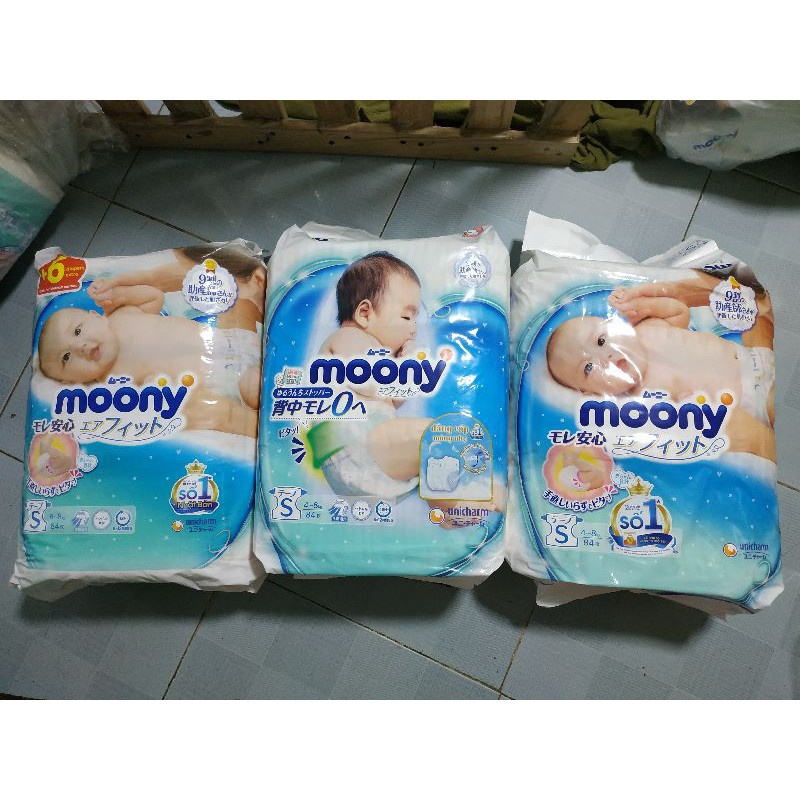 Cộng miếng (Nhập Khẩu/ Nội địa)Bỉm dán, quần Mooony nguyên bịch đủ size NB90, S84, M64, L54, L44, XL 44